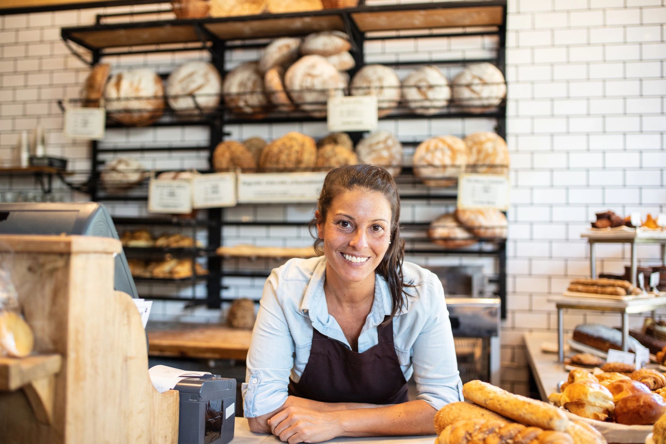 artisan bakery team portrait