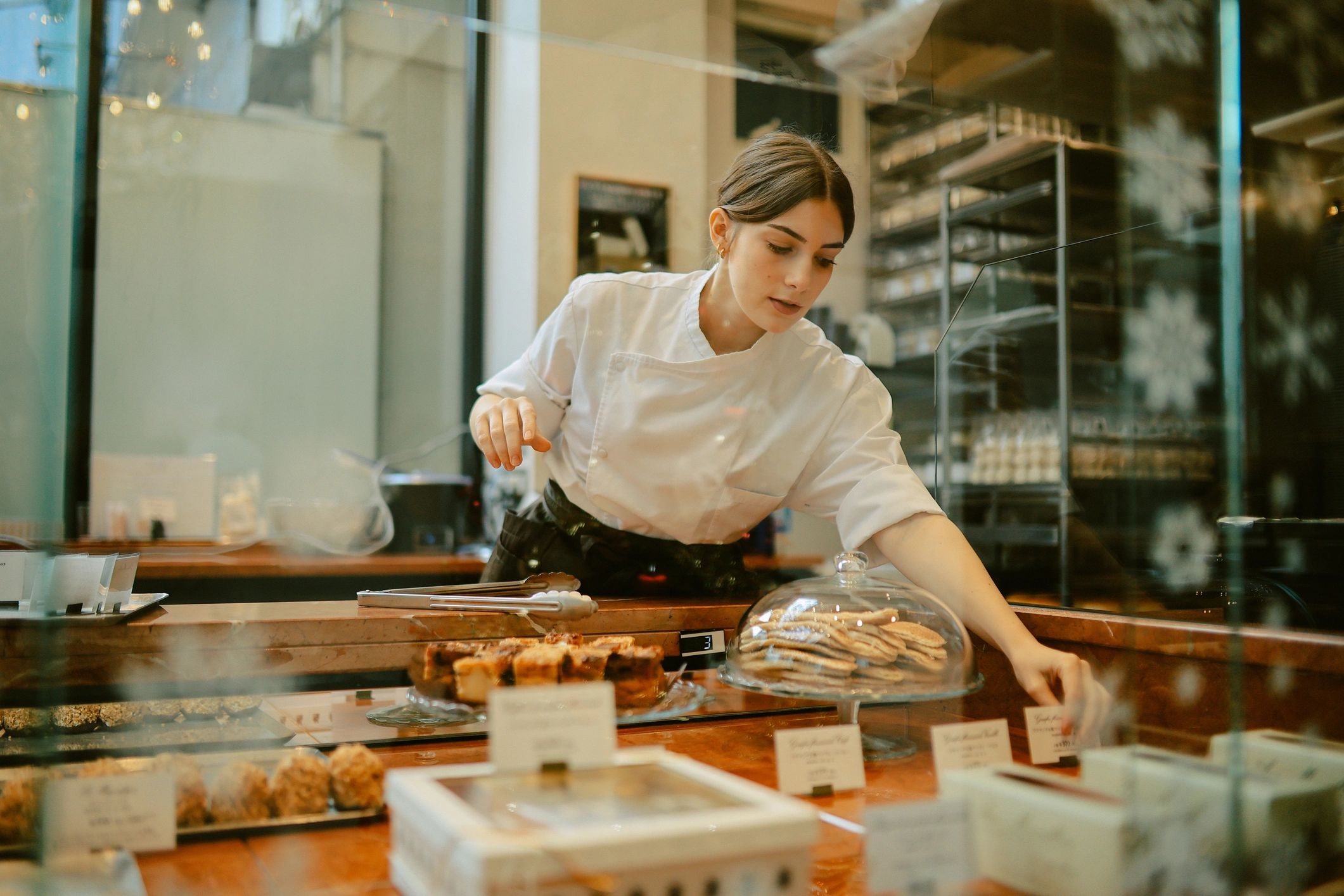 Assorted pastries and croissants